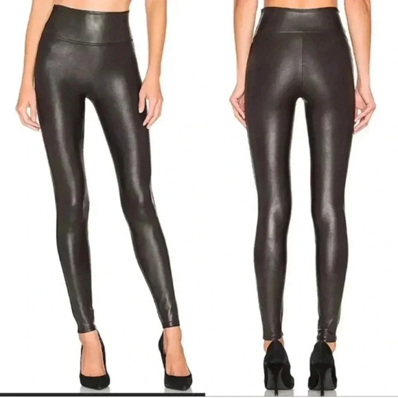 Spanx Faux Leather Legging Size Medium - Picture 1 of 8